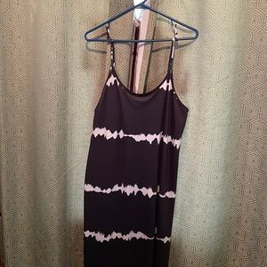 Shein XL maxi tie dye dress with straps, pre owned